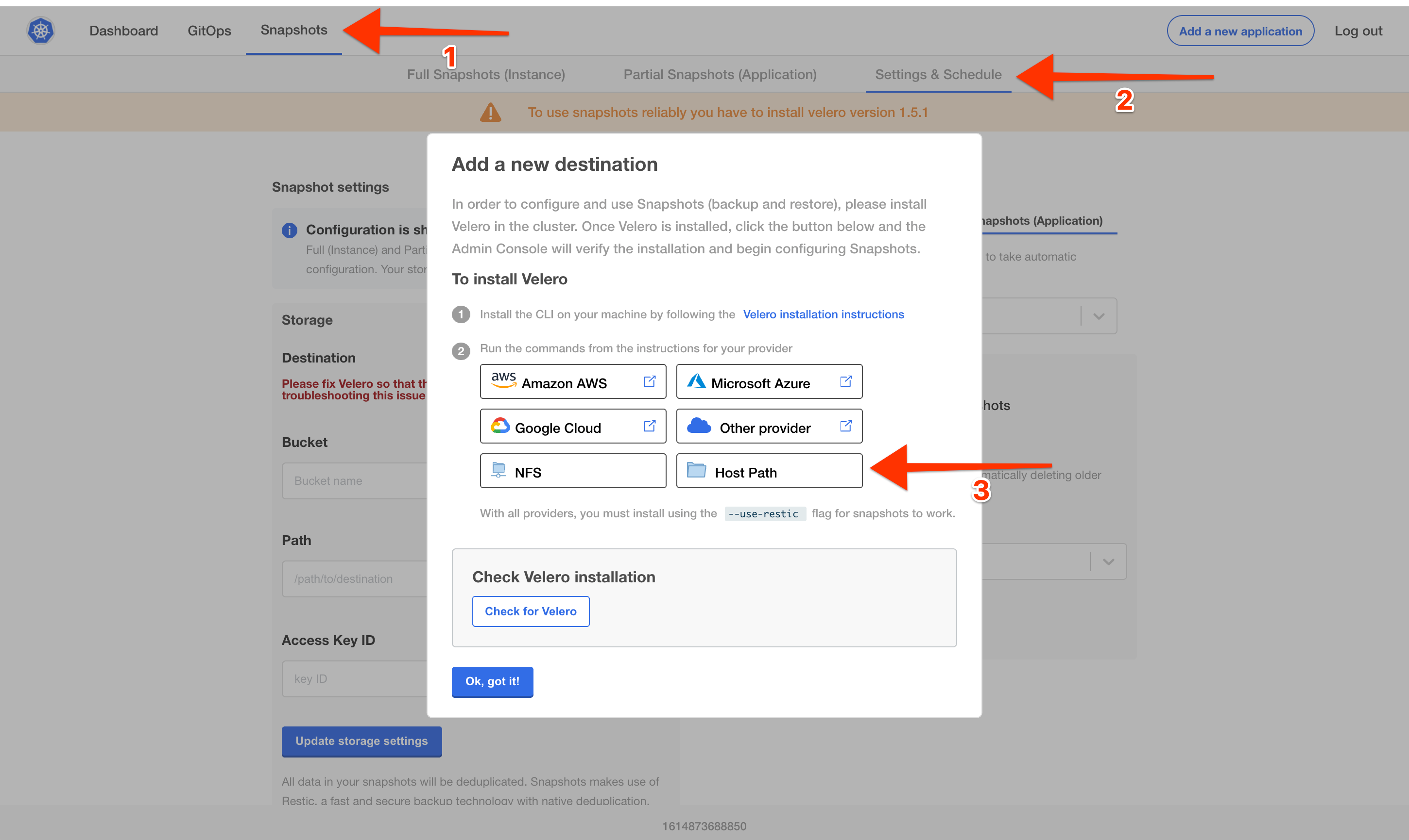 Snapshot Provider Host Path