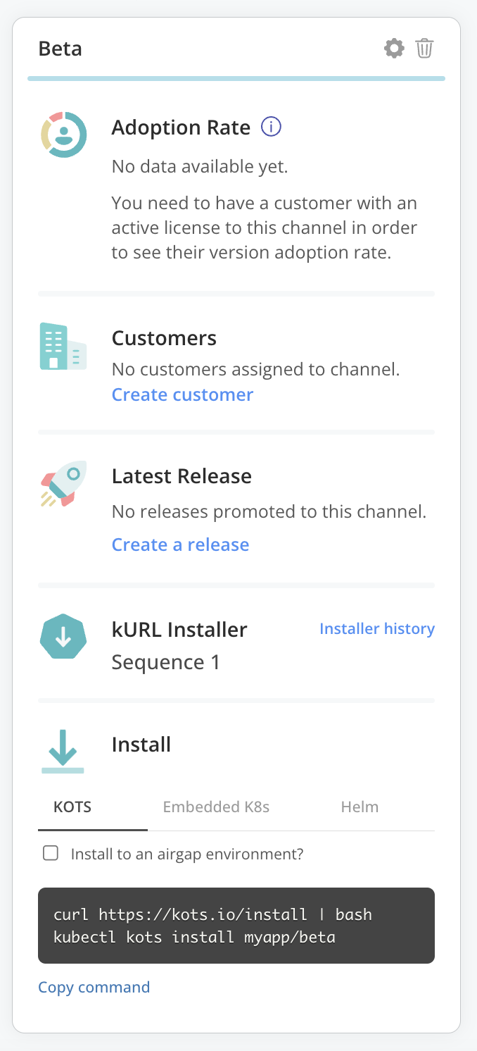 Channel card in the Vendor Portal